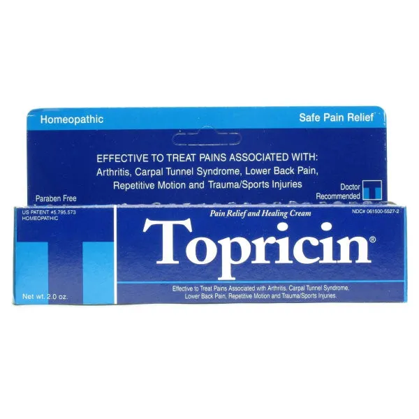 TOPRICIN - Pain Relief and Therapeutic Healing Cream - 2 oz. Tube