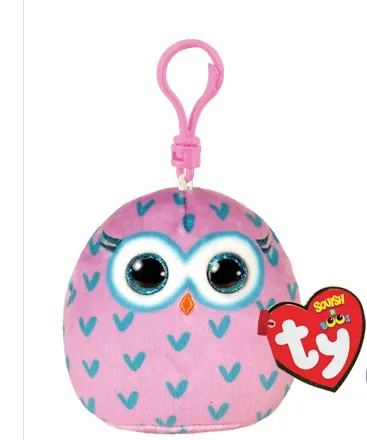 WINKS PINK OWL SQUISH CLIP